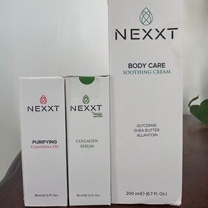 Nexx Purifying Calendula Oil, Collagen Serum and body cream